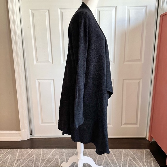 Barefoot Dreams Bamboo ChicLite Black Tunic Length Cardigan - Picture 4 of 8